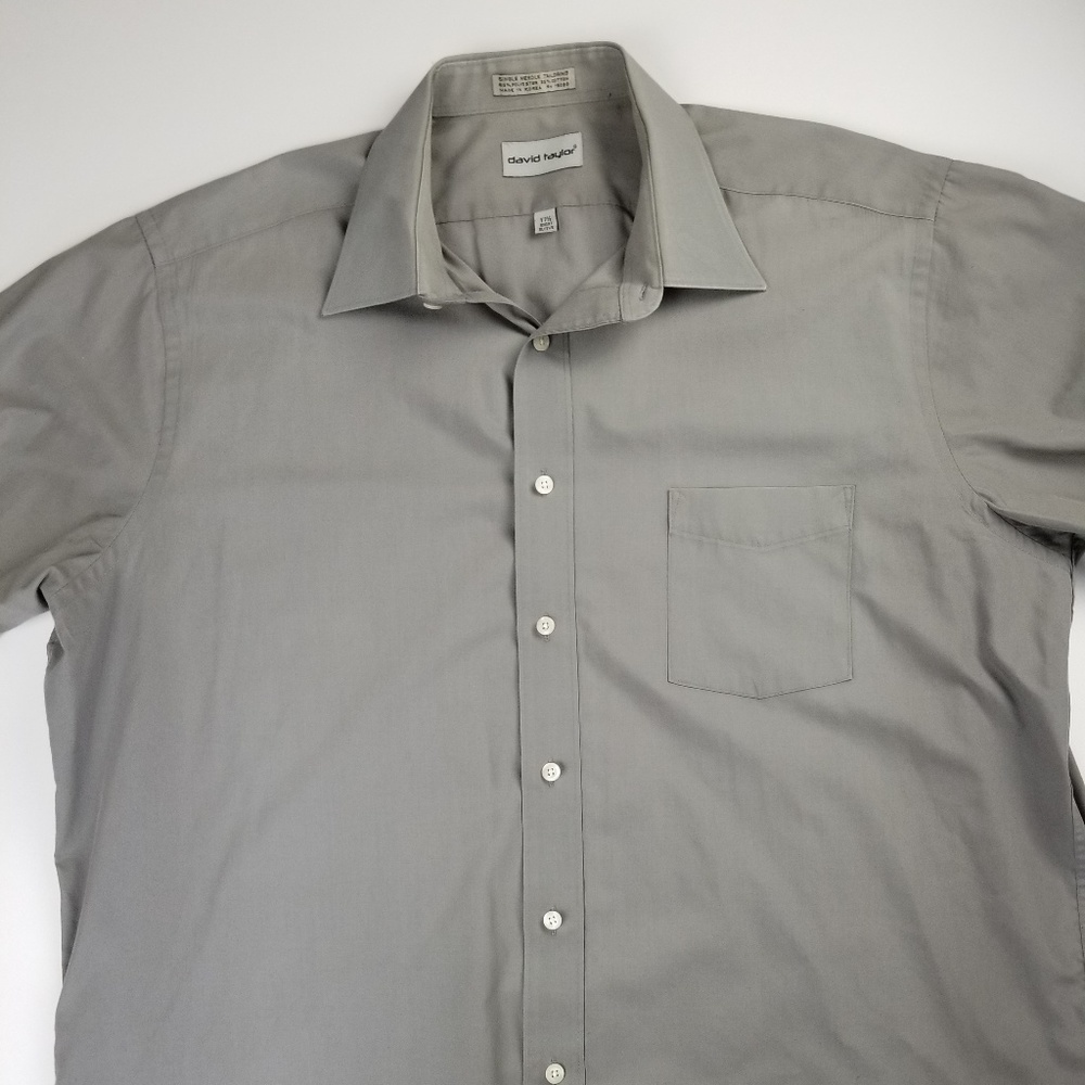 David Taylor Mens Button Down Short Sleeve